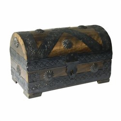 Zeige Details für Piratenkiste Schatztruhe 20x12x11cm braun  Bild von Piratenkiste Schatztruhe 20x12x11cm braun