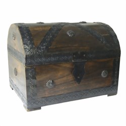 Zeige Details für Piratenkiste Schatztruhe 28x21x21cm braun Bild von Piratenkiste Schatztruhe 28x21x21cm braun