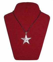 Zeige Details für Halsband mit silberfarbigem Anhänger Bild von Halsband mit silberfarbigem Anhänger