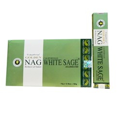 Zeige Details für Golden Nag White Sage Räucherstäbchen 15g Bild von Golden Nag White Sage Räucherstäbchen 15g
