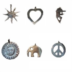 Zeige Details für Anhänger mit Echt-Lederband, Herz, Elefant, Sonne, Peace Bild von Anhänger mit Echt-Lederband, Herz, Elefant, Sonne, Peace