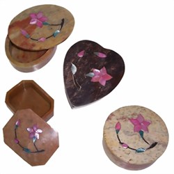 Zeige Details für Specksteindosen groß Perlmutteinlagen Bild von Specksteindosen groß Perlmutteinlagen