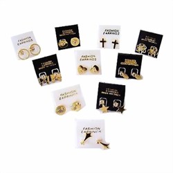 Zeige Details für Ohrstecker goldfarbig mit Stein Bild von Ohrstecker goldfarbig mit Stein