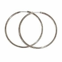 Zeige Details für Creolen silberfarbig 1mm dick Bild von Creolen silberfarbig 1mm dick