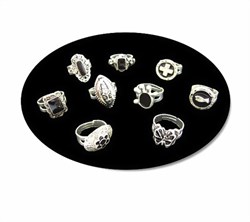 Zeige Details für Fingerringe schwarzer Stein Bild von Fingerringe schwarzer Stein