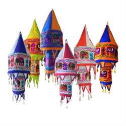 Zeige Details für Lampenschirm Elefant Blume 60cm Baumwolle  Bild von Lampenschirm Elefant Blume 60cm Baumwolle