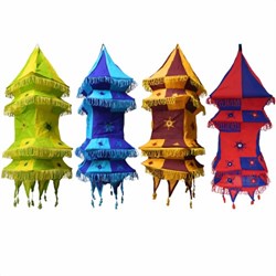 Zeige Details für Lampenschirm Pagode quadratisch Baumwolle  Bild von Lampenschirm Pagode quadratisch Baumwolle