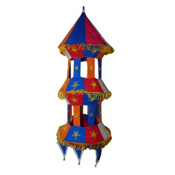 Zeige Details für Lampenschirm Pagode multicolor 75cm  Bild von Lampenschirm Pagode multicolor 75cm
