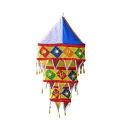 Zeige Details für Lampenschirm Laterne multicolor 80cm Baumwolle  Bild von Lampenschirm Laterne multicolor 80cm Baumwolle