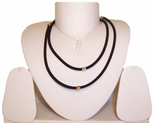 Bild von Kunstsamt-Kette 48cm lang gold- oder silberfarbig