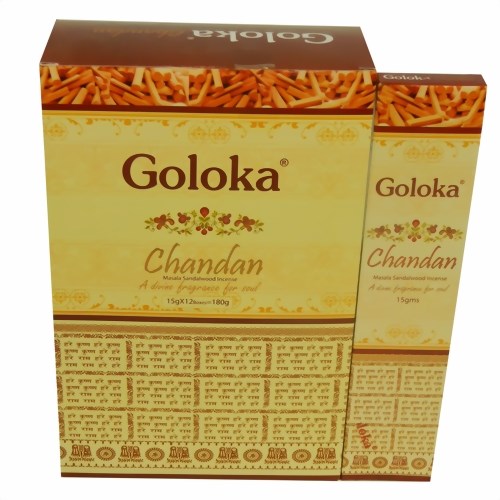 Bild von Goloka Chandan 15g Räucherstäbchen