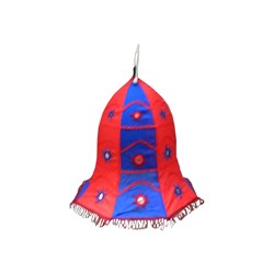 Bild von Lampenschirm Glocke rot-blau 45cm