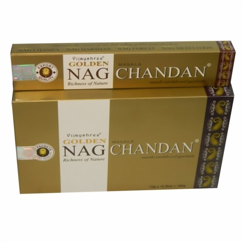 Bild von Golden Nag Chandan 15g Räucherstäbchen