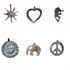 Bild von Anhänger mit Echt-Lederband, Herz, Elefant, Sonne, Peace, Bild 1
