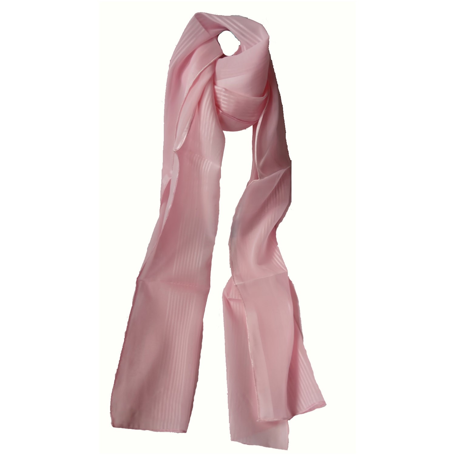 Bild von Schal rosa mit Satin-Streifen