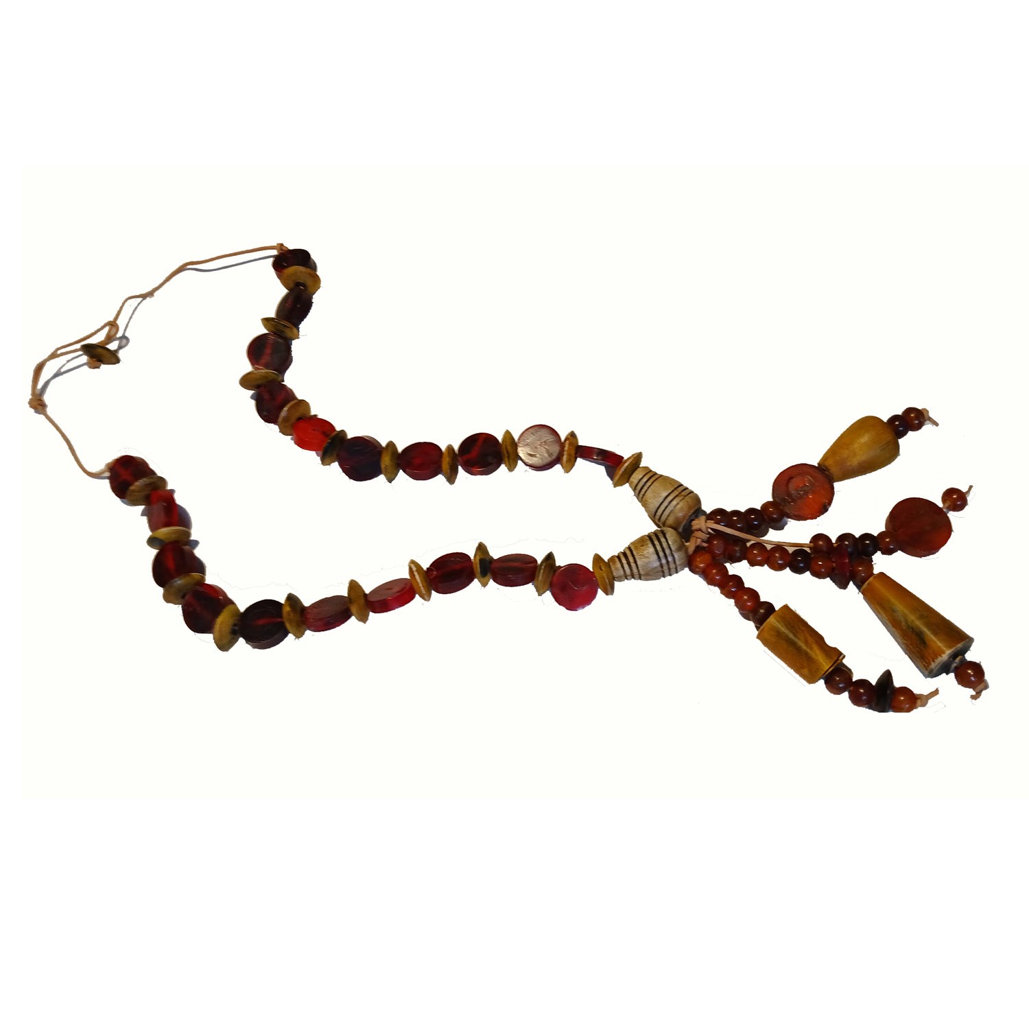 Bild von Ethno Kette Bein Holz Horn