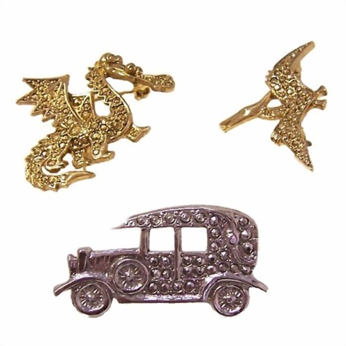 Bild von Broschen Drache Oldtimer Ursaurier