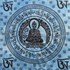 Bild von Tagesdecke Buddha Mantra türkis, Bild 1