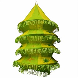 Bild von Lampenschirm Akkordeon grün zitrone