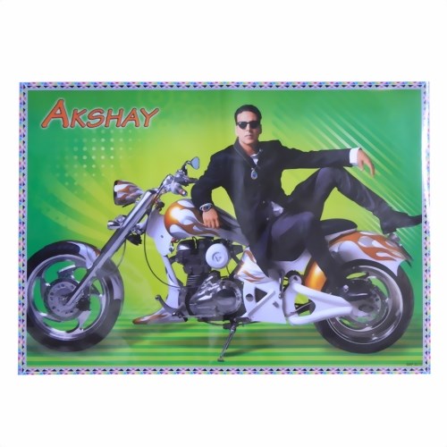 Bild von Poster Akshay Kumar auf Motorrad Bollywood Star
