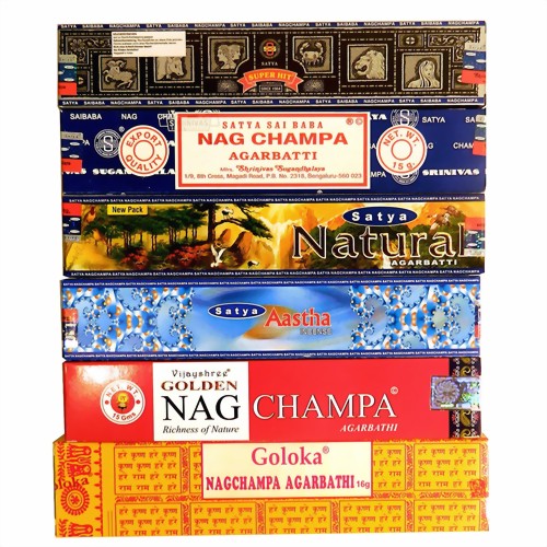 Bild von Nag Champa Räucherstäbchen Sortiment 6er Set