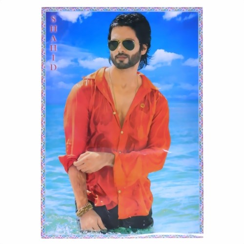 Bild von Poster Shahid Kapoor im nassen Hemd Bollywood Star
