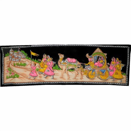 Bild von Wandbild Maharani auf dem Weg zum Tempel 177x60cm