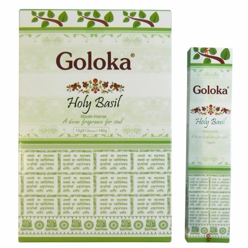 Bild von 180g Goloka Holy Basil Masala Incense Räucherstäbchen