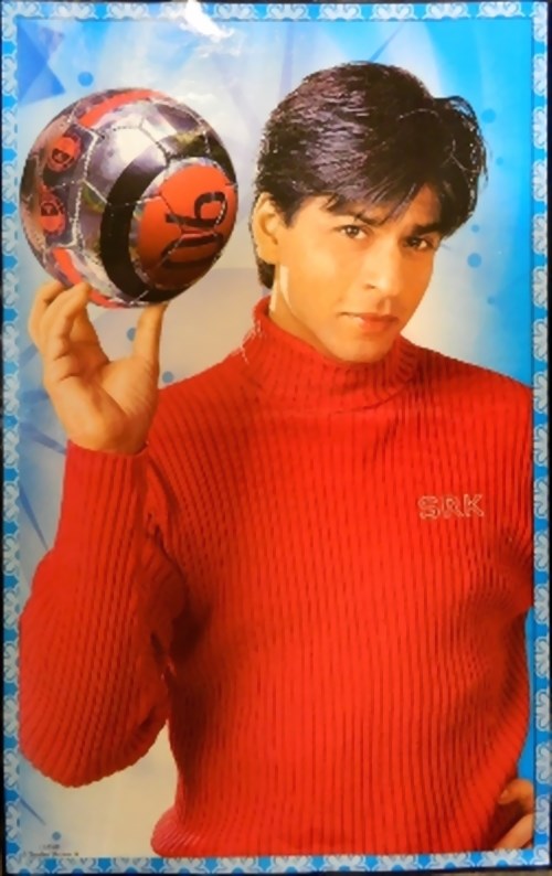 Bild von Poster Shahrukh Khan Bollywood Star mit Ball
