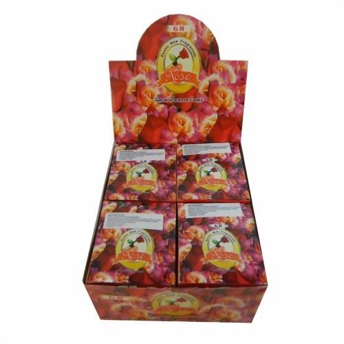 Bild von Stock 120 coni d'incenso Rose