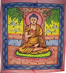 Bild von Tagesdecke Buddha Baumwolle 