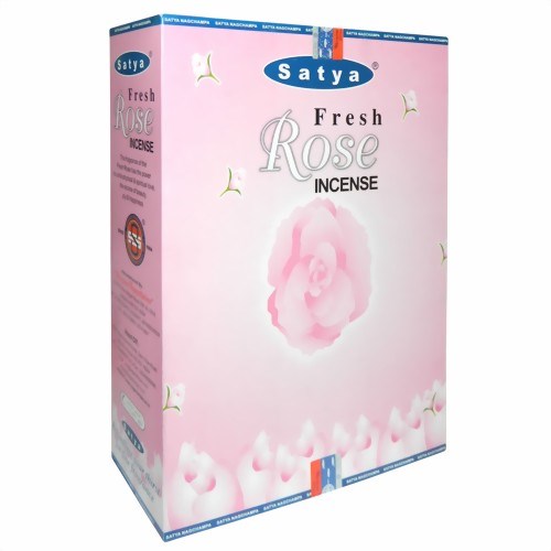 Bild von Satya Fresh Rose Räucherstäbchen 20g