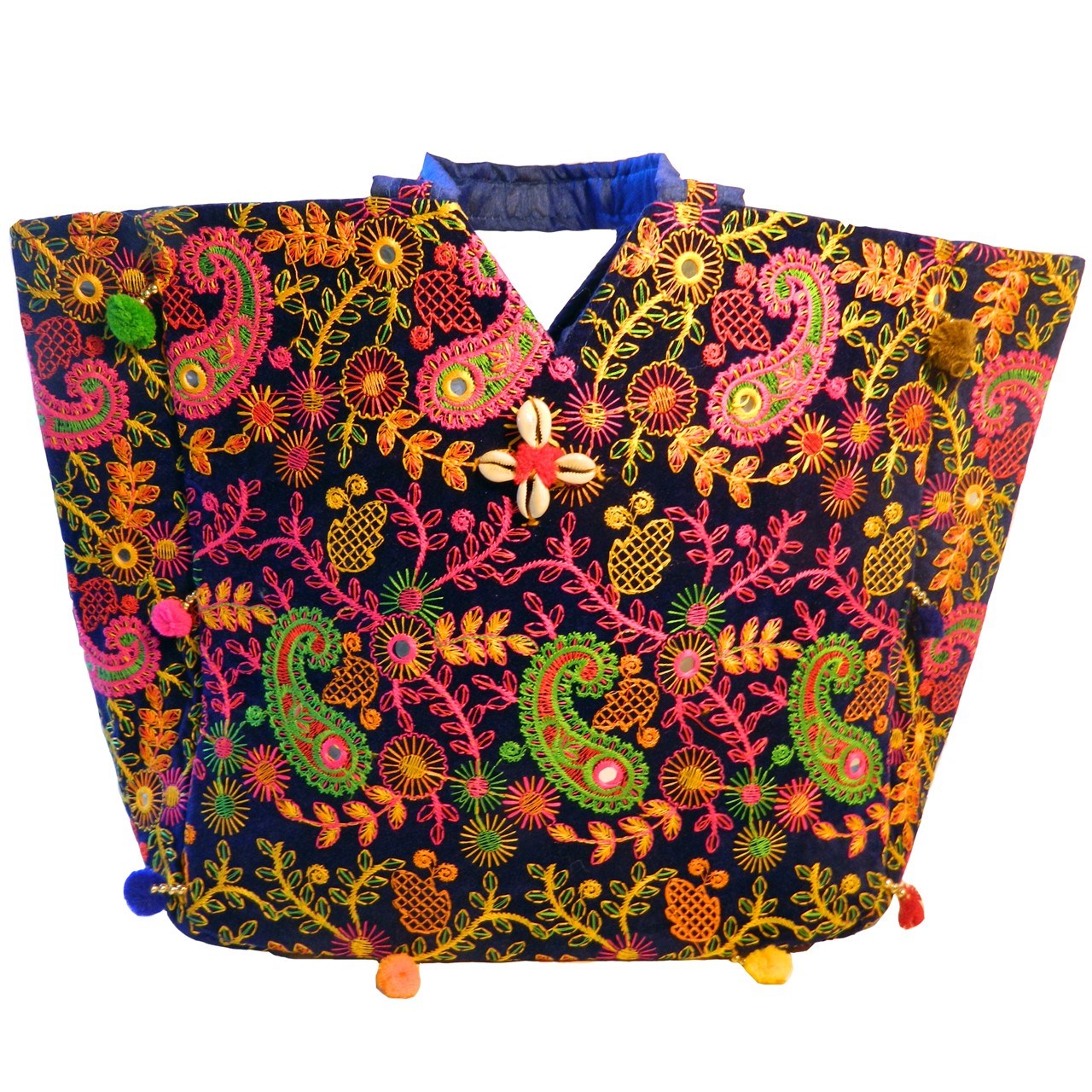 Bild von Indische Tasche dunkelblau Paisley 