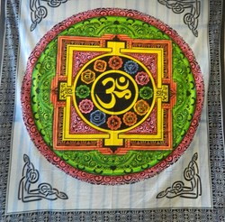Bild von Tagesdecke Om Mandala bunt