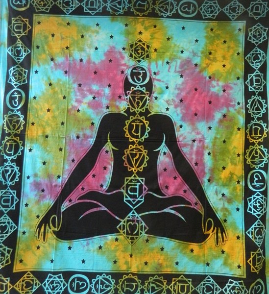 Bild von Tagesdecke 7 Chakra Yoga Meditation 
